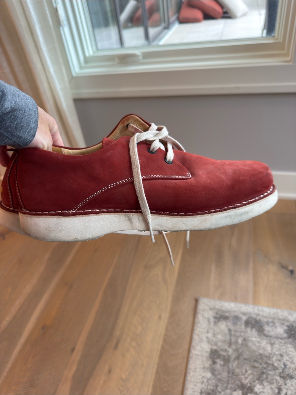 Hubbard Men's Red Suede Lace-Up Casual Shoe